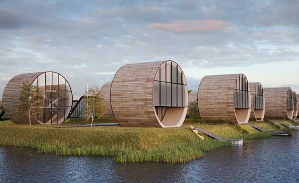 perierga.gr - Σπίτια σε σχήμα κυλίνδρου!