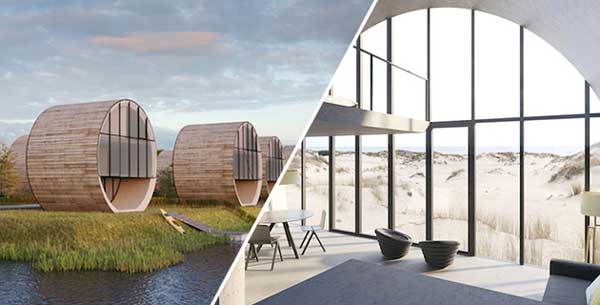 perierga.gr - Σπίτια σε σχήμα κυλίνδρου!